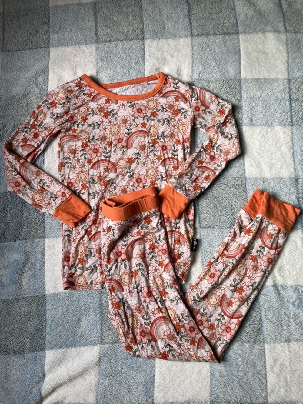 Millie + Roo girls size 5/6 floral two piece pajama set